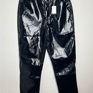 Abercrombie & Fitch The 90’s High Rise Size 29/8 Vegan Leather Black